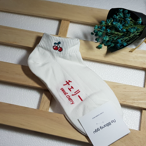SJNJ039AB - Ankle Socks (Cherry)