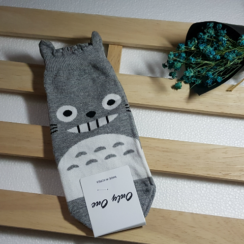 SJNJ069BA - Ankle Socks (Totoro Grey)