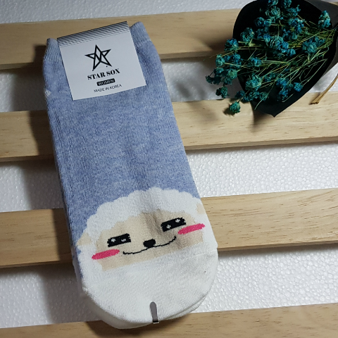SJNMS07B - Ankle Socks (Lamb Blue)