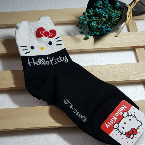 SLSK002C - Ankle Socks (Hello Kitty Black)