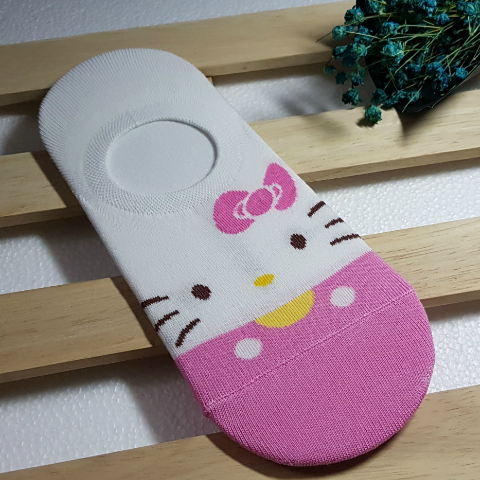 SLSW020A - Fake Socks (Hello Kitty Pink)