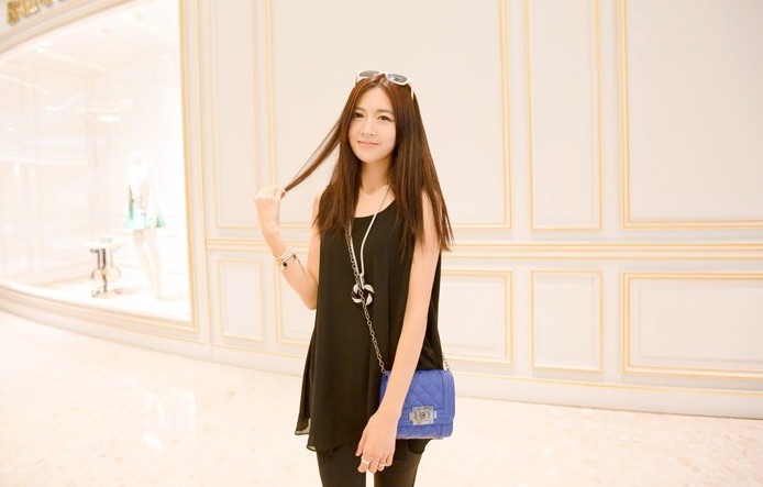 BM70374 Fashion Loose Blouse Black