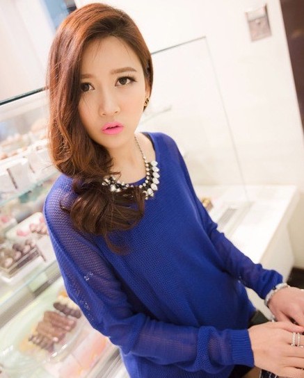 BM70375 Trendy Blouse Blue
