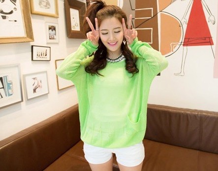 BM70375 Trendy Blouse Light Green