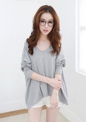 BM70386 Trendy Blouse Grey
