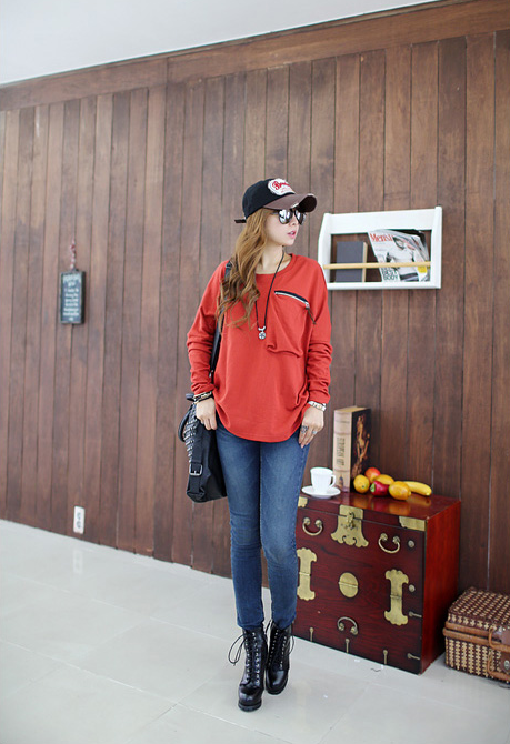 BM70840 Casual Blouse Orange