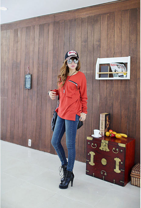 BM70840 Casual Blouse Orange