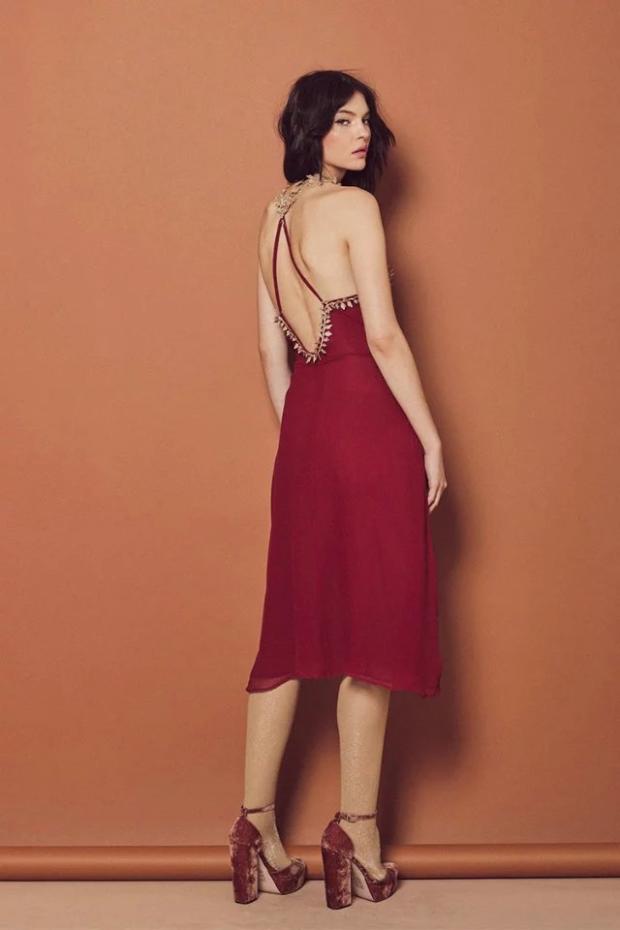 BM70851 Sexy Dress Maroon