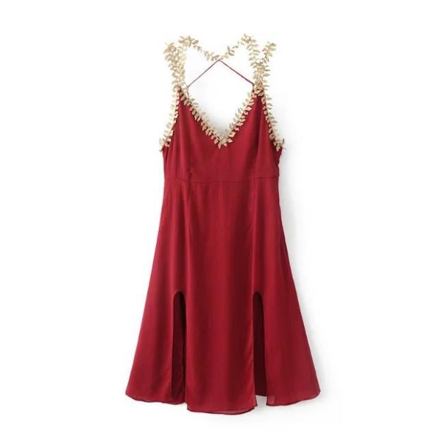 BM70851 Sexy Dress Maroon