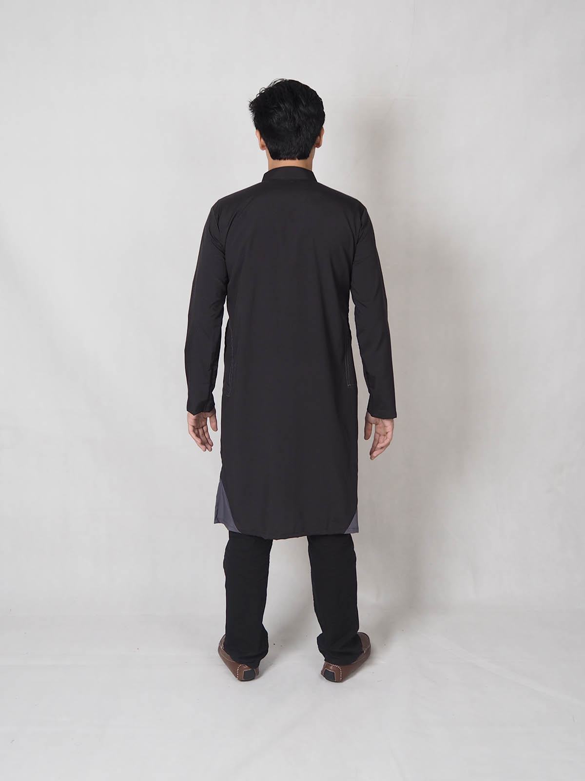 SW4888 Men Kurta (Plus Size) Black