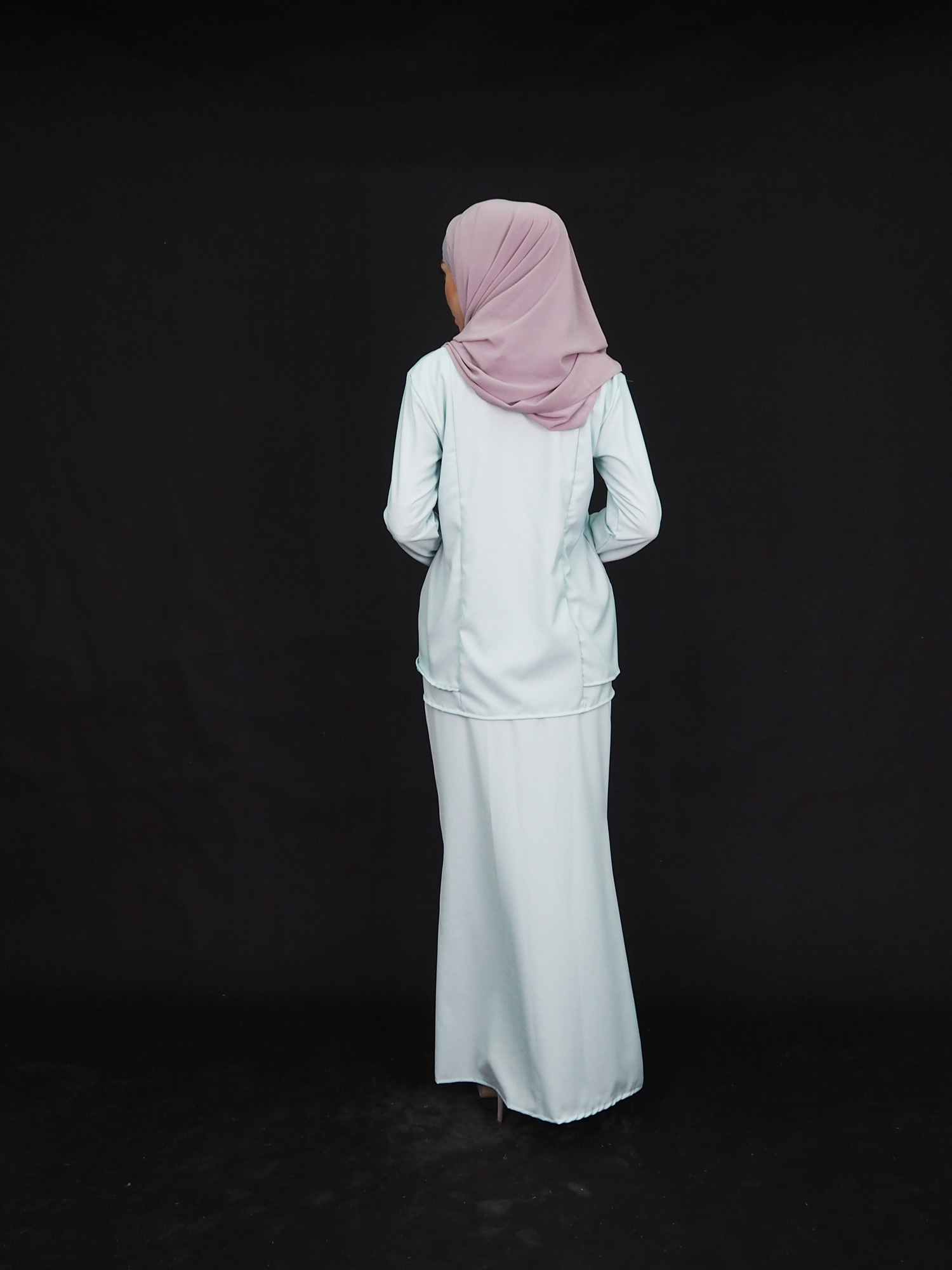 SW4889 Baju Kurung (Plus Size) Light Blue