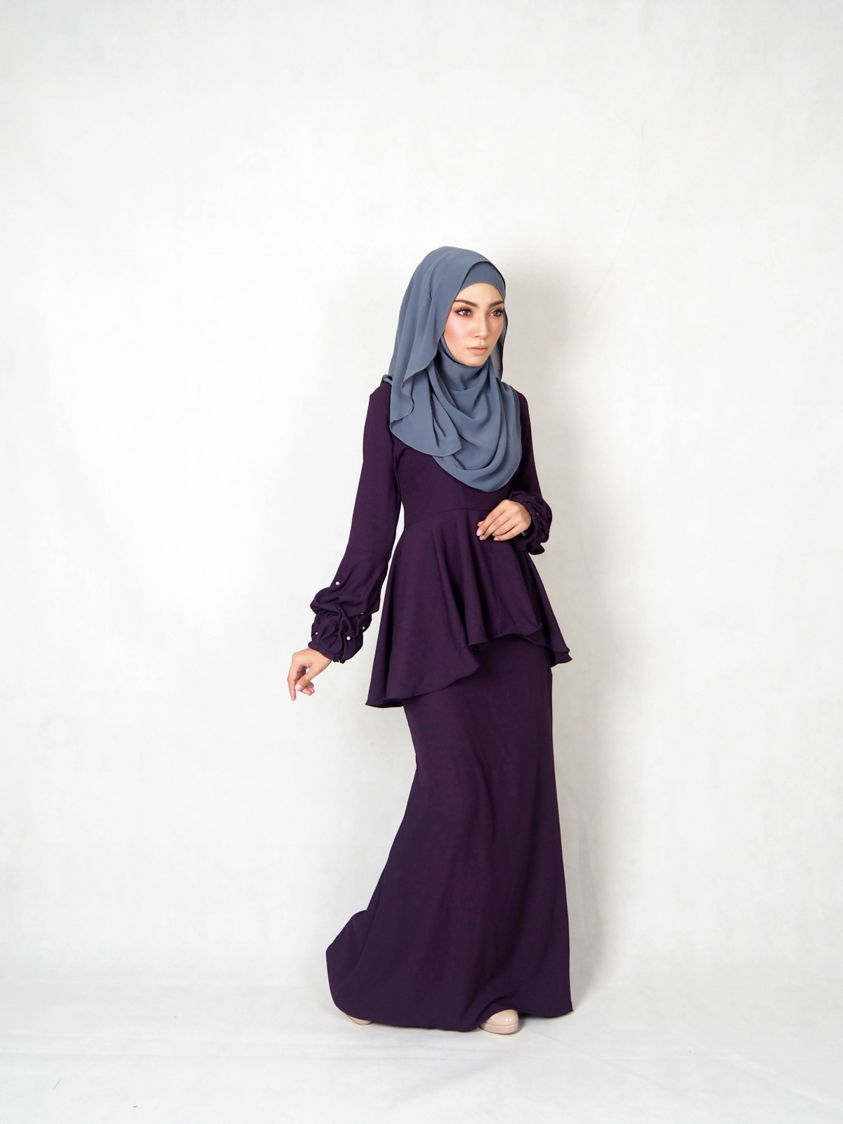 SW4890 Baju Kurung (Plus Size) Purple