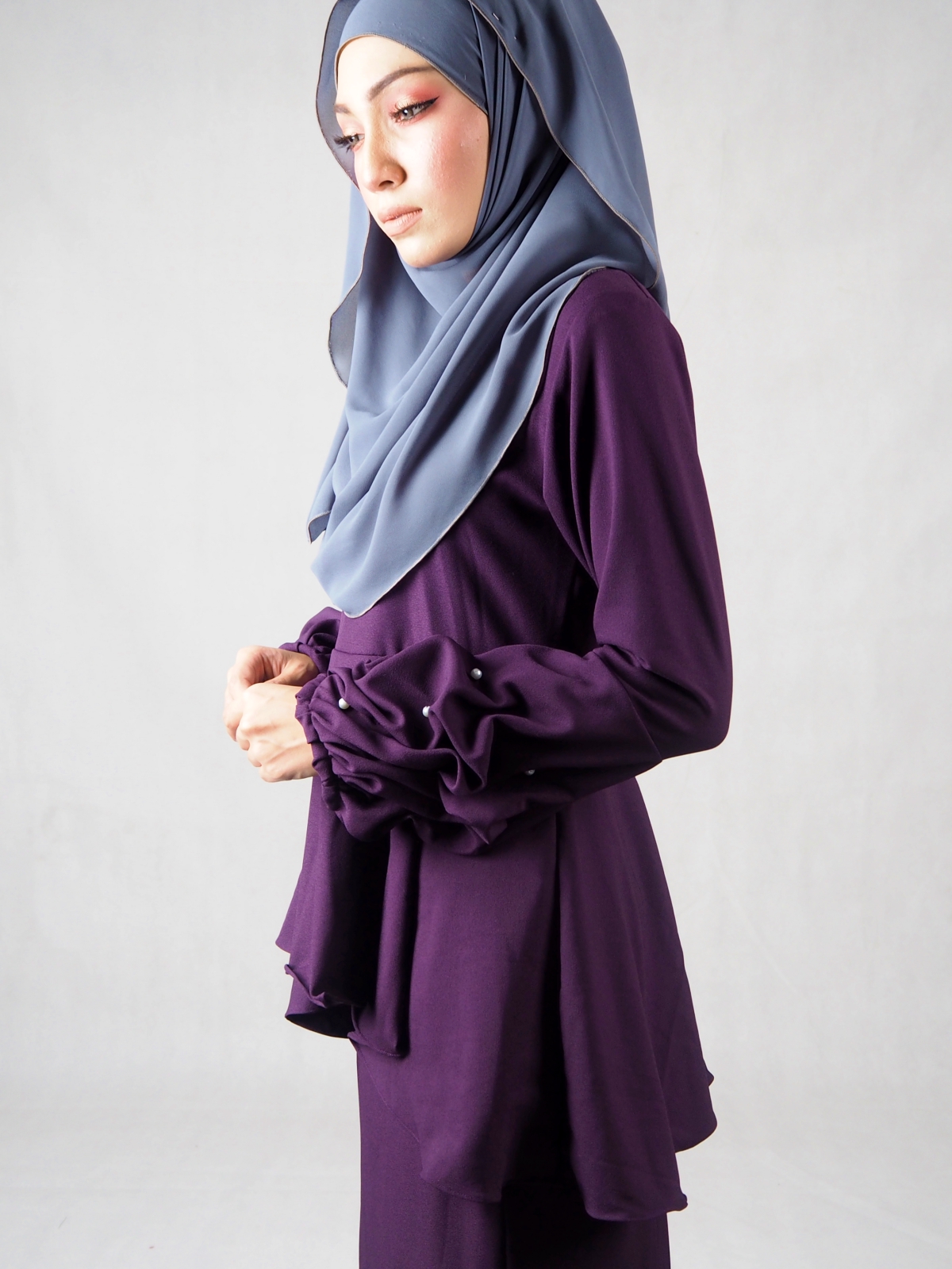 SW4890 Baju Kurung (Plus Size) Purple