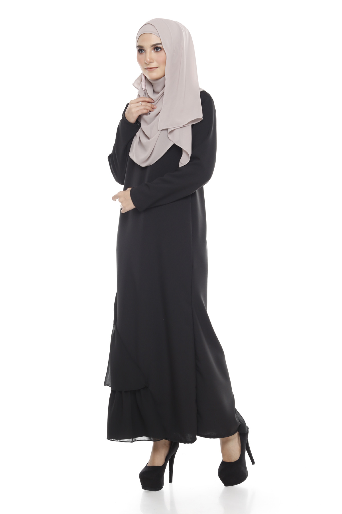 SW4891 Baju Kurung (Plus Size) Black
