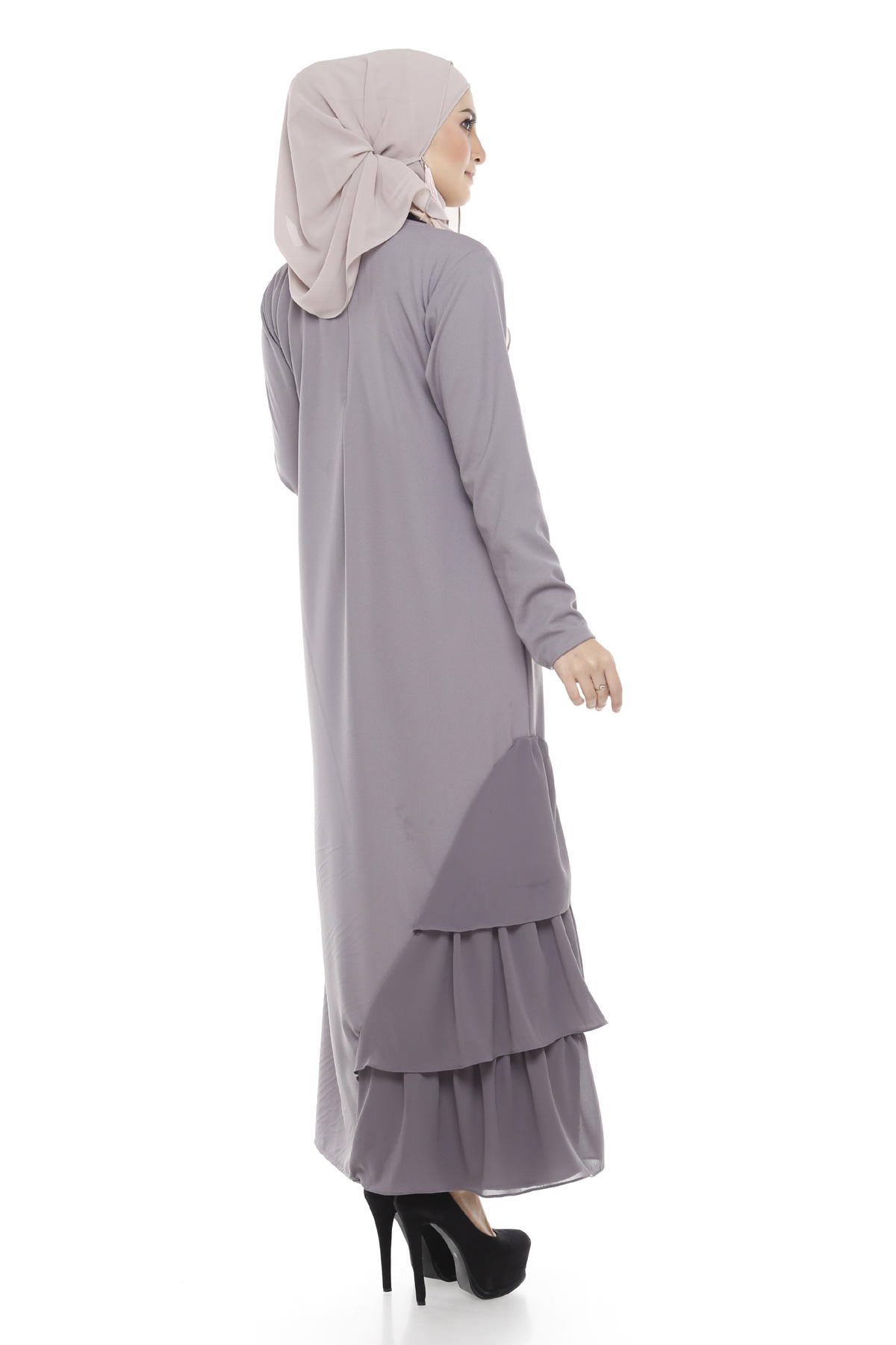 SW4891 Baju Kurung (Plus Size) Grey