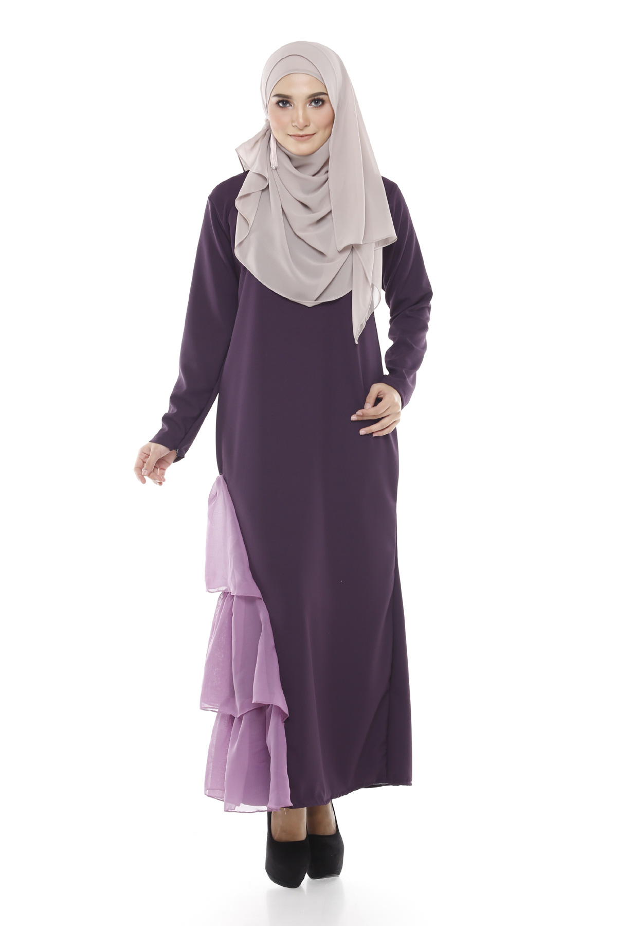 SW4891 Baju Kurung (Plus Size) Purple