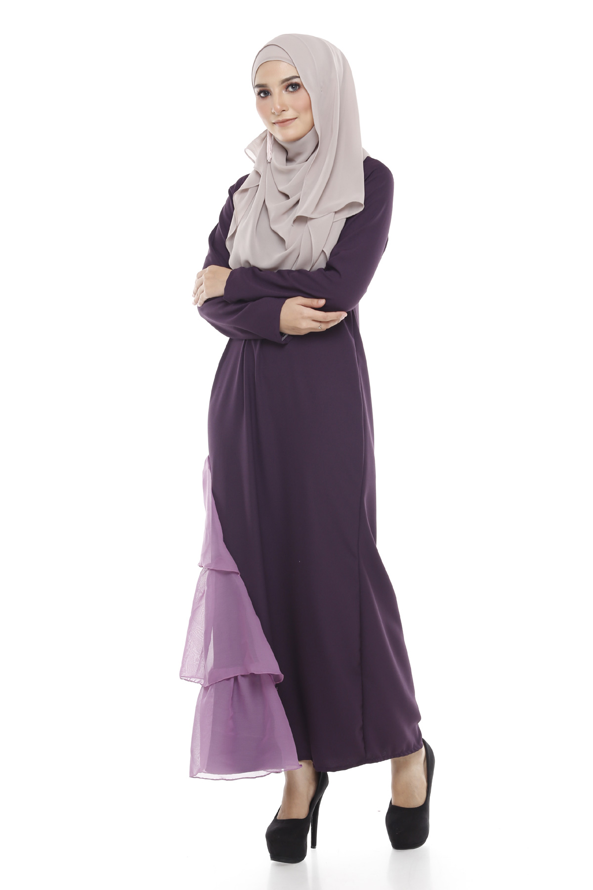 SW4891 Baju Kurung (Plus Size) Purple