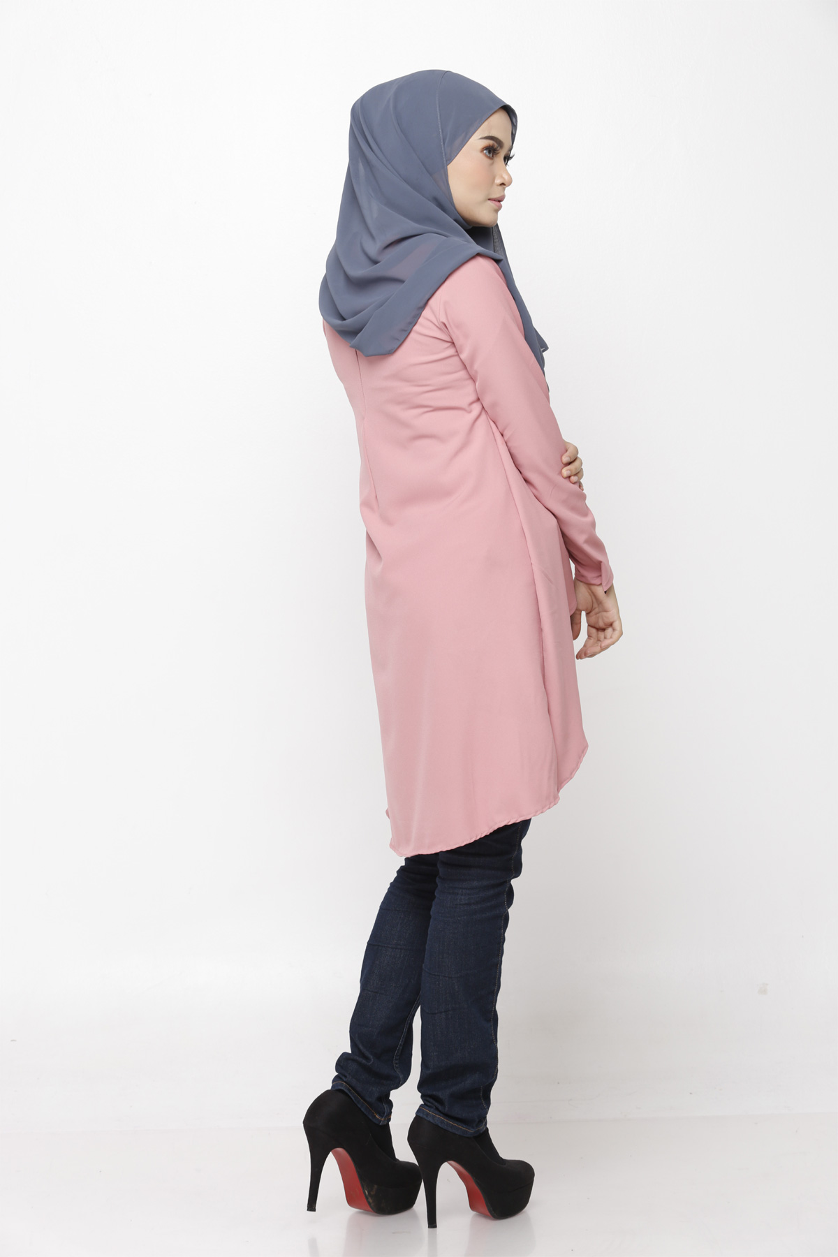 SW4892 Fashion Blouse (Plus Size) Dusty Pink