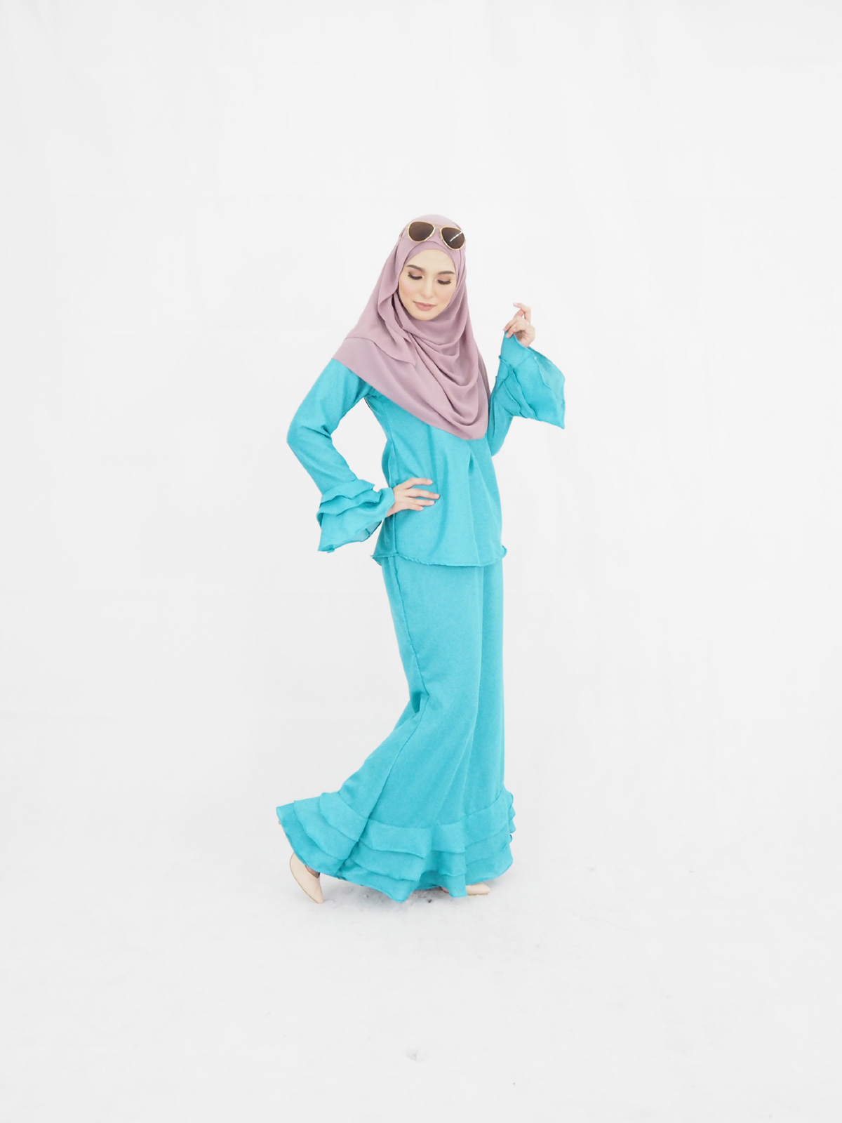SW4896 Fashion Baju Kurung Blue