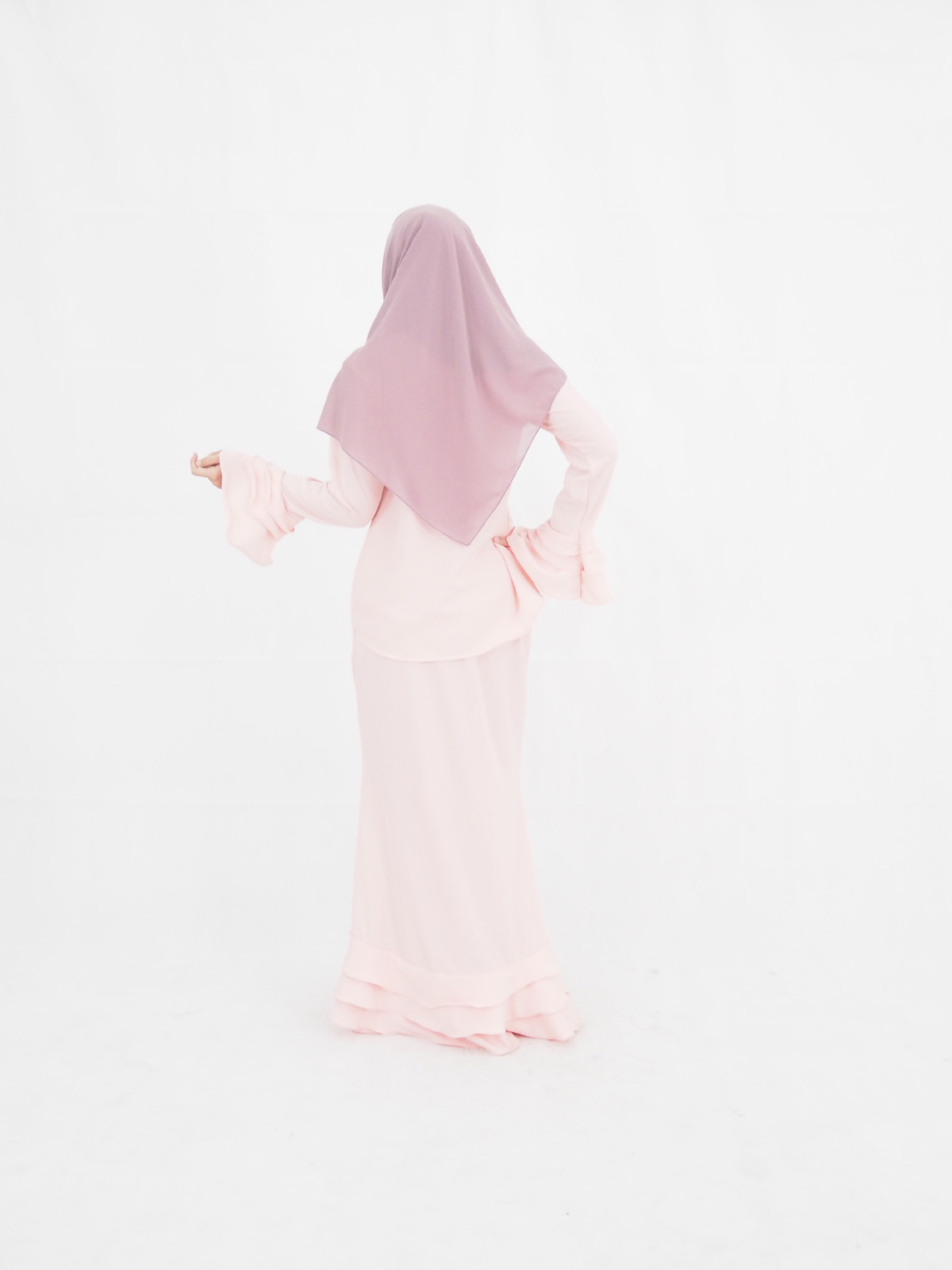 SW4896 Fashion Baju Kurung Peach