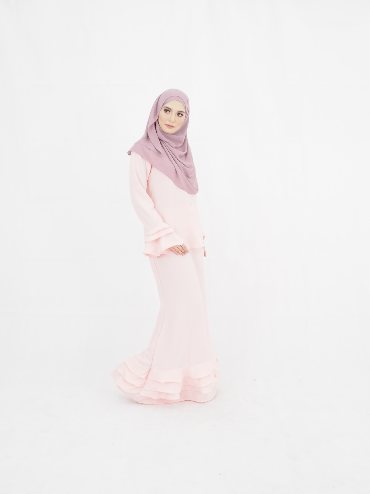SW4896 Fashion Baju Kurung Peach