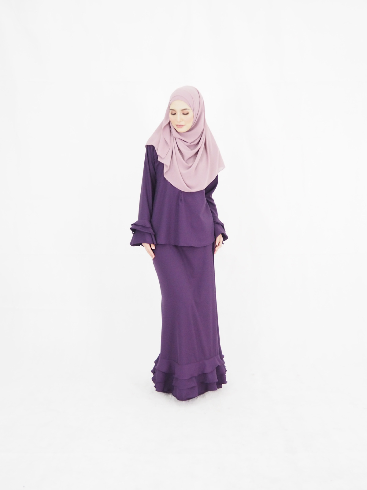 SW4896 Fashion Baju Kurung Purple