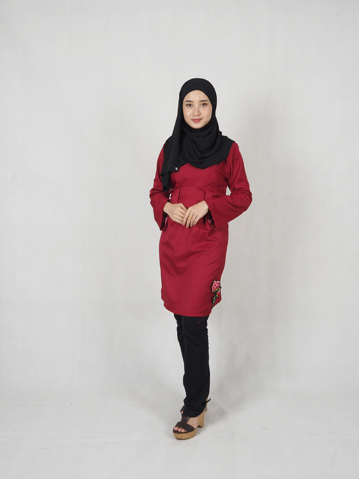 SW4897 Fashion Blouse Maroon