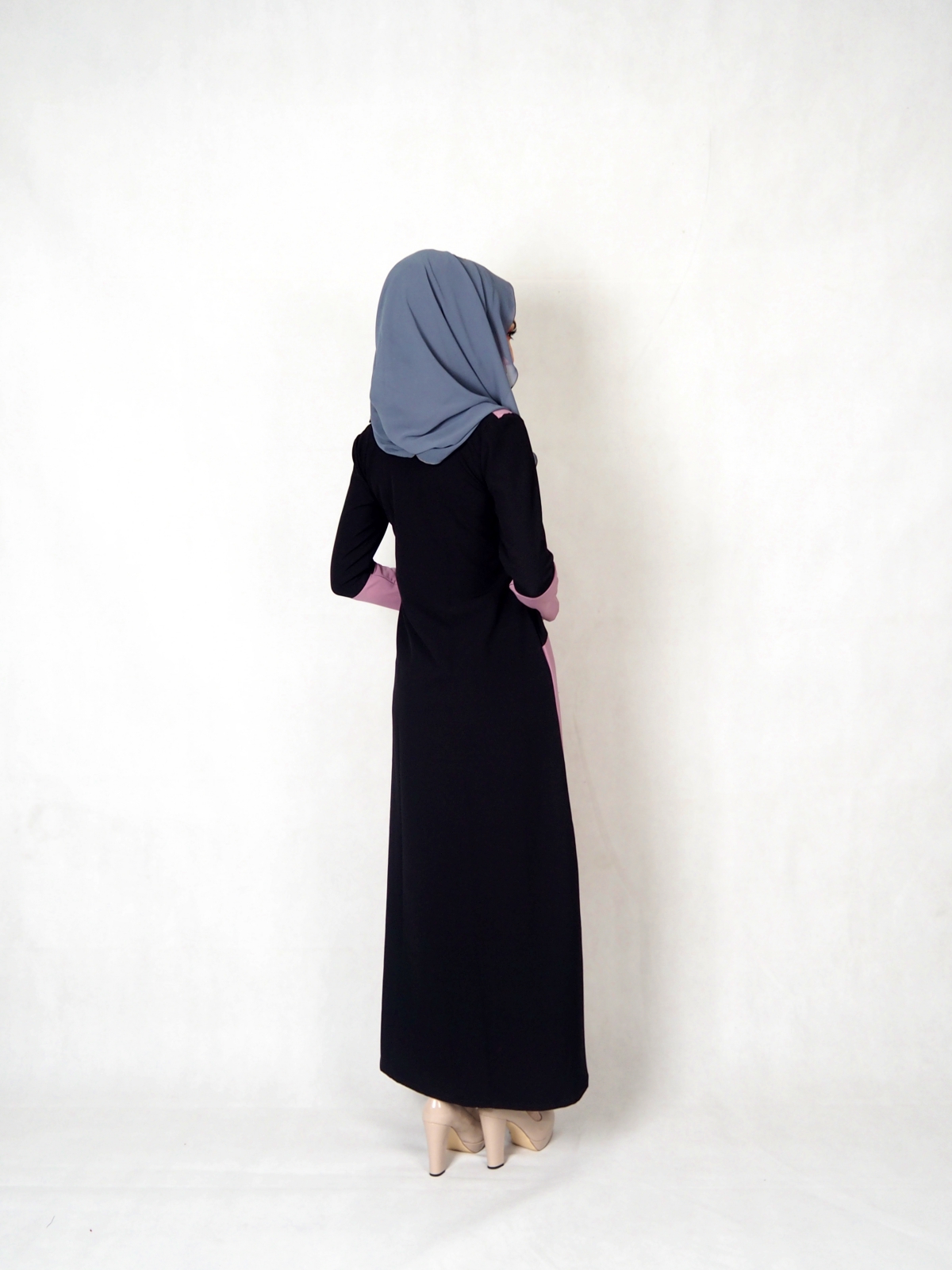 SW4901 Stylish Jubah (Plus Size) Dusty Pink