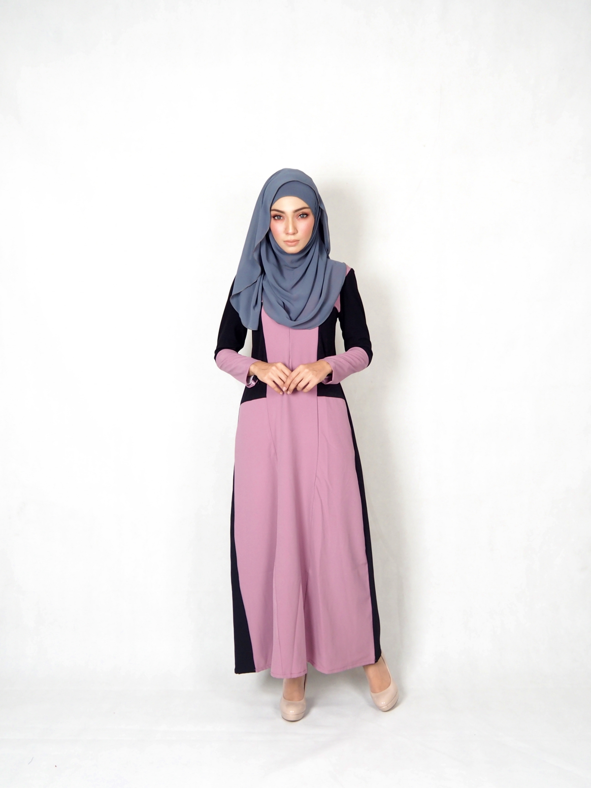 SW4902 Trendy Jubah (Plus Size) Dusty Pink