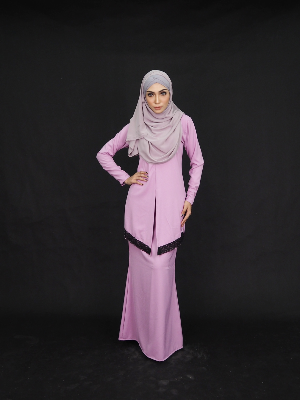 SW4903 Baju Kurung (Plus Size) Pink
