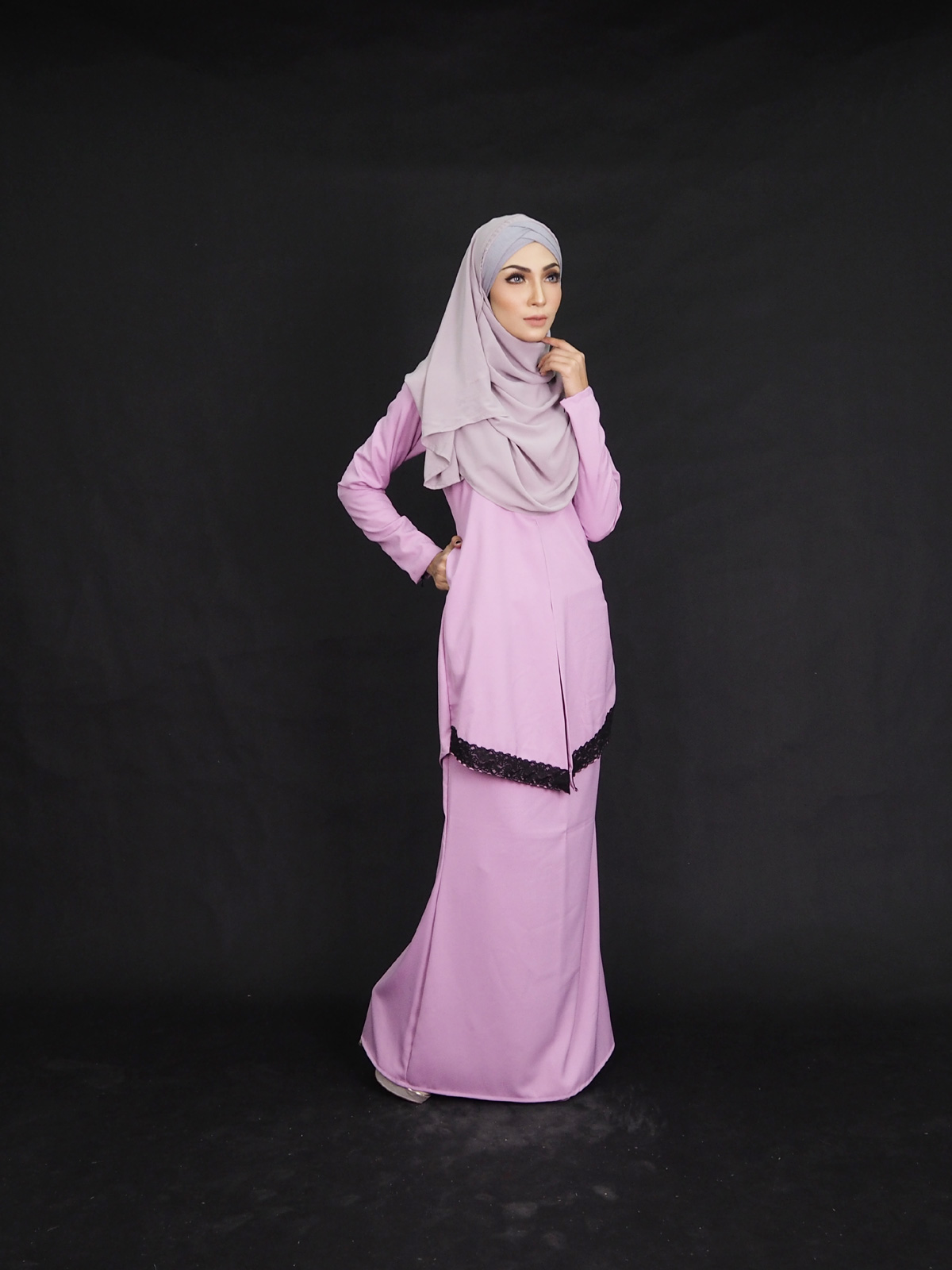 SW4903 Baju Kurung (Plus Size) Pink