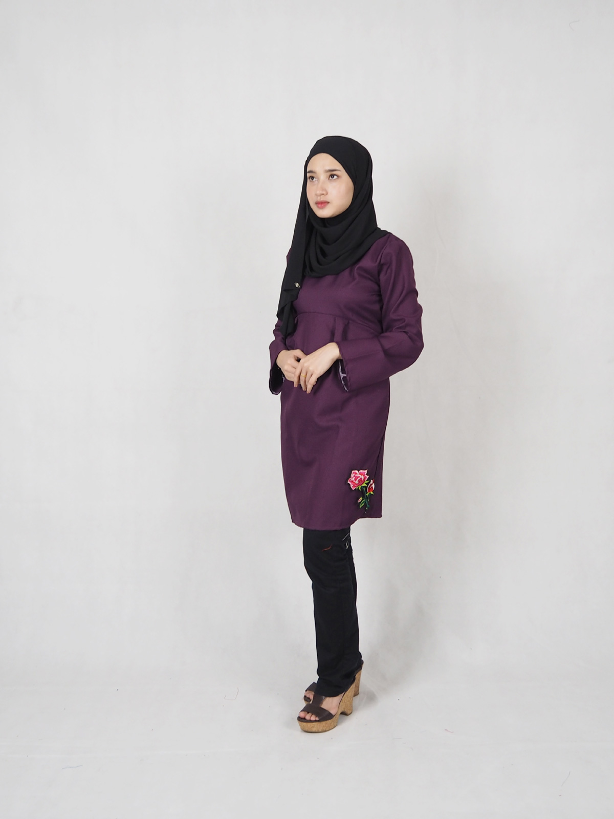 SW4904 Fashion Blouse (Plus Size) Purple