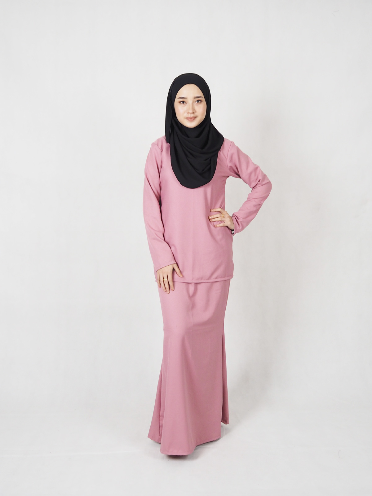 SW4908 Baju Kurung Dusty Pink