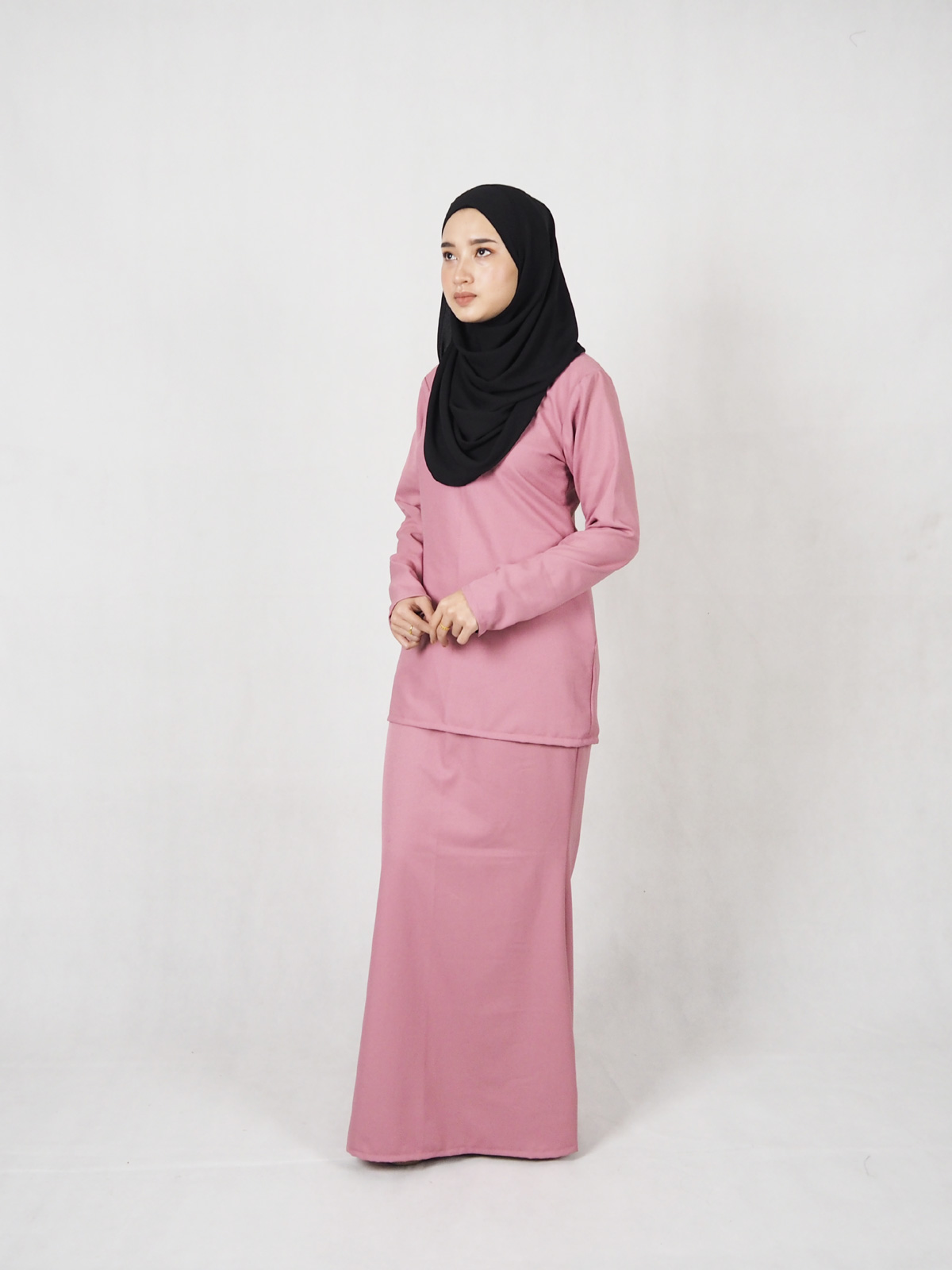 SW4908 Baju Kurung Dusty Pink