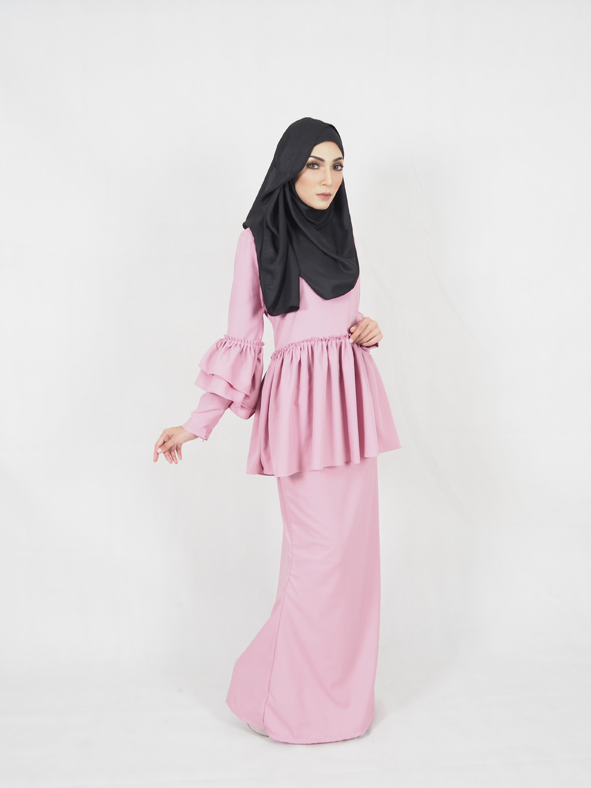 SW4909 Fashion Baju Kurung Pink