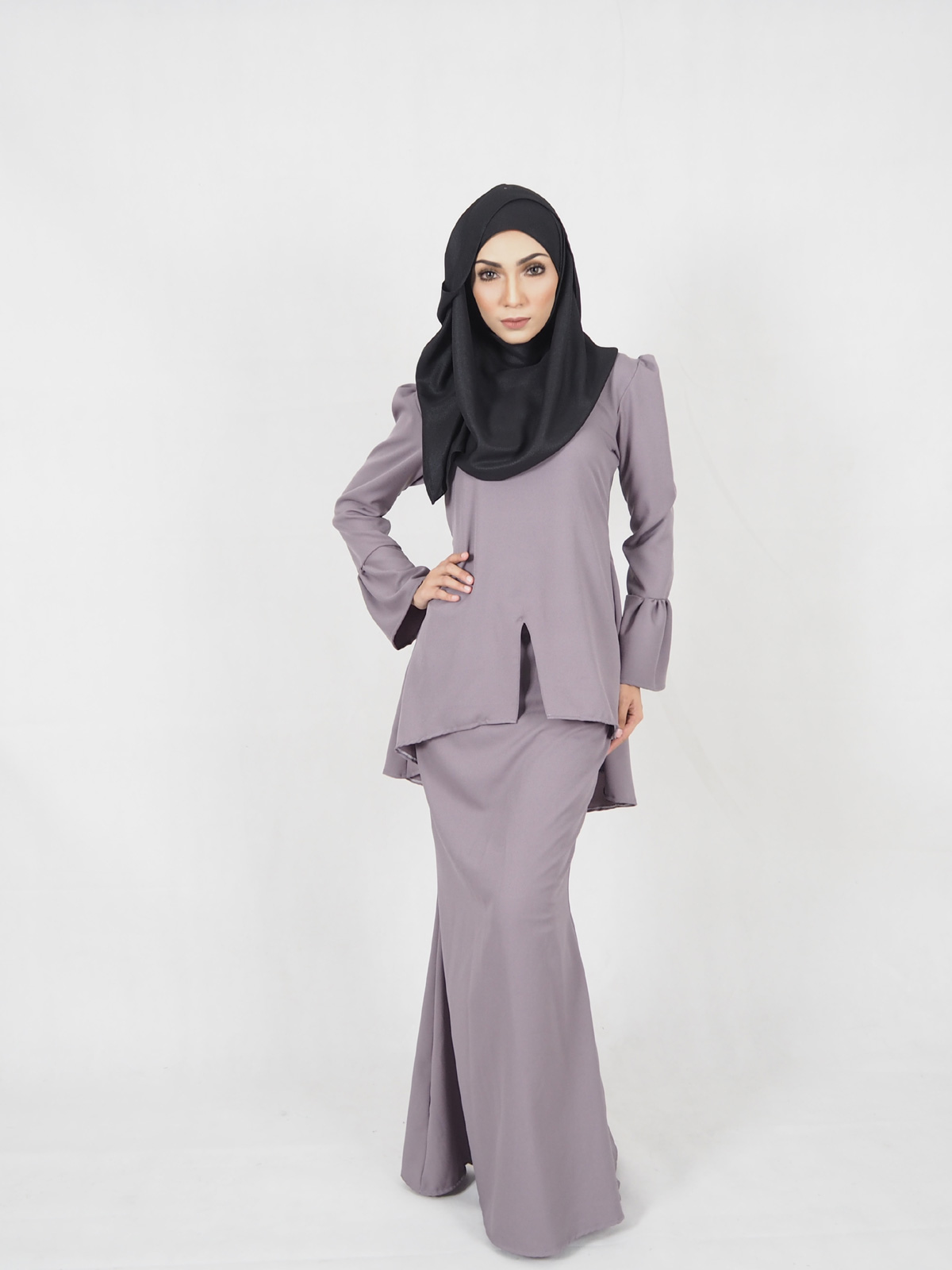 SW4910 Charming Baju Kurung Grey