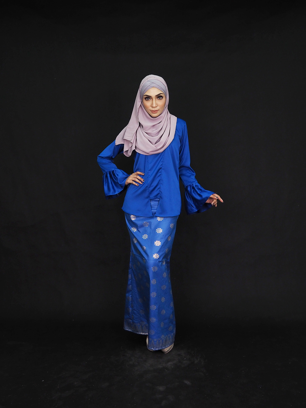 SW4915 Stylish Baju Kurung Blue