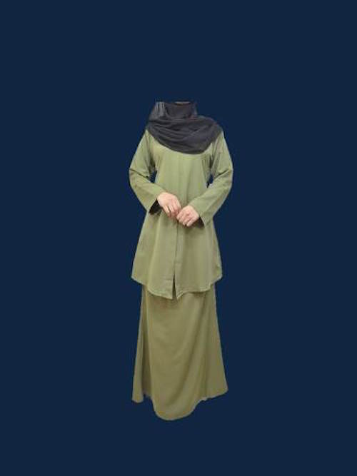 JA001 Fashion Baju Kurung Moss Green