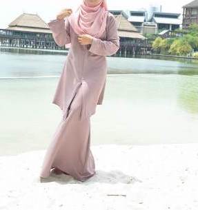 JA001 Fashion Baju Kurung Dusty Pink
