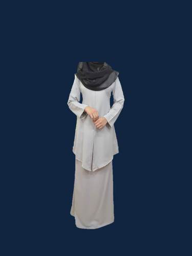 JA001 Fashion Baju Kurung Silver