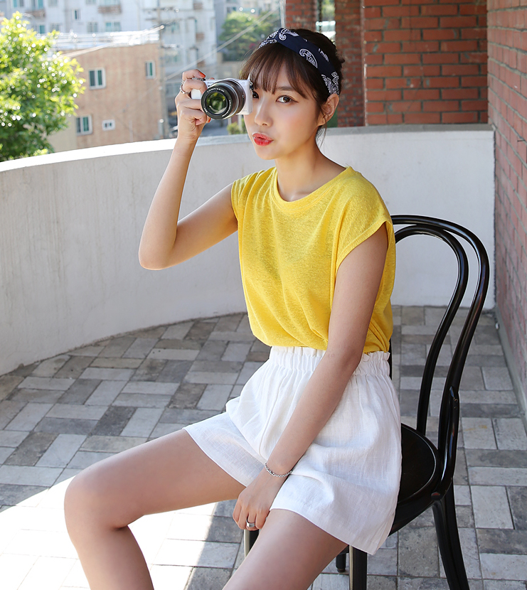 KB10067 Fashion Top Yellow