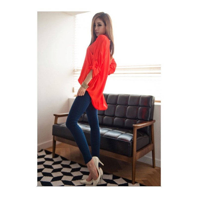 WT21372 Fashion Top Red