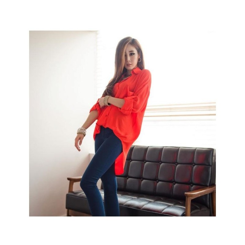 WT21372 Fashion Top Red