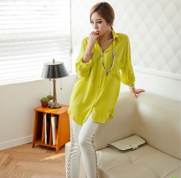WT21372 Fashion Top Yellow