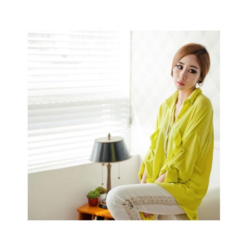 WT21372 Fashion Top Yellow