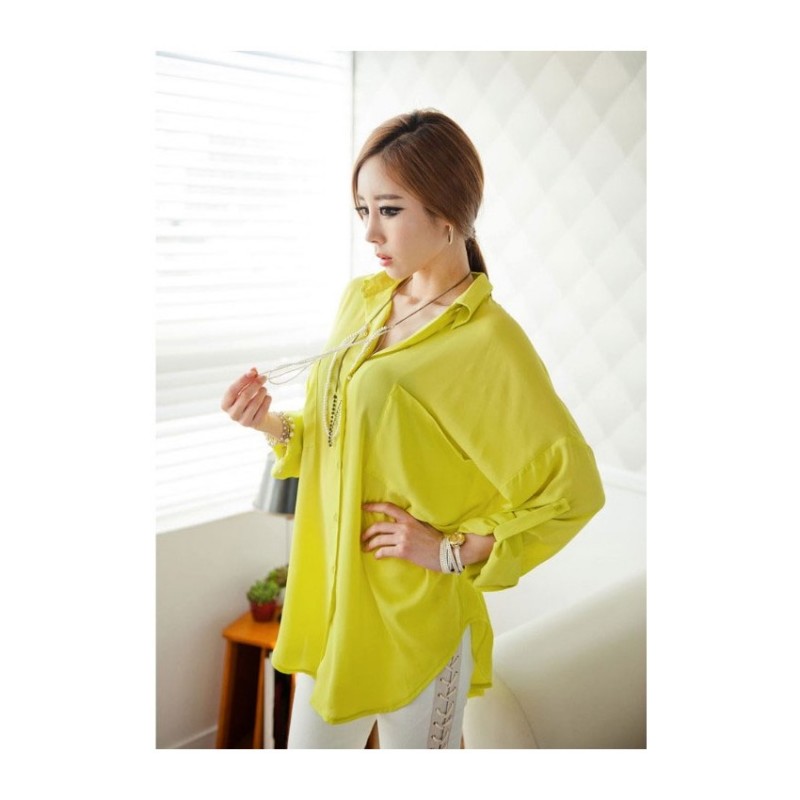 WT21372 Fashion Top Yellow