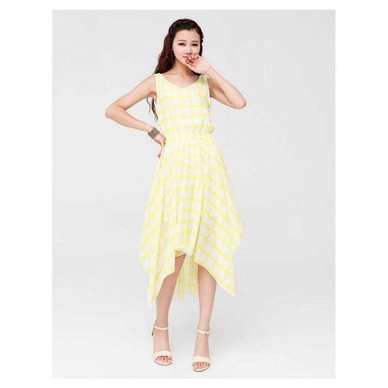 WD21399 Lovely Dress Yellow