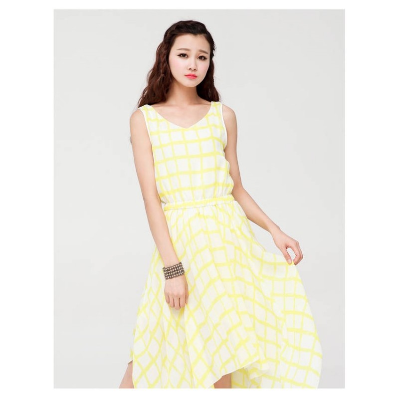 WD21399 Lovely Dress Yellow