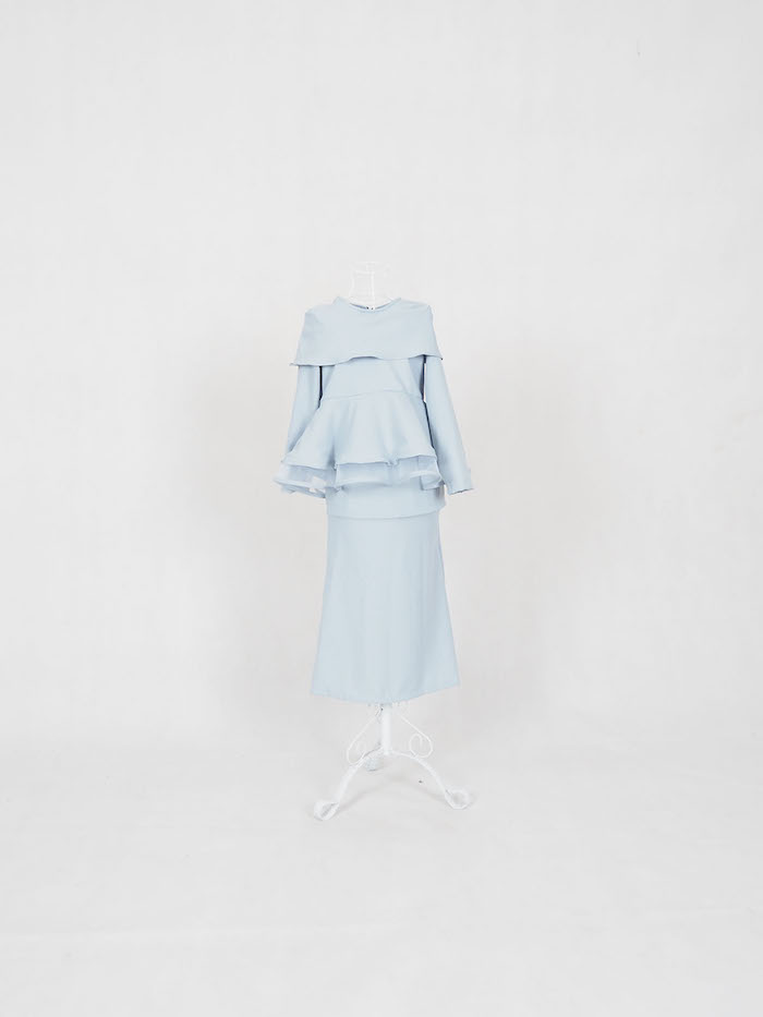 SW4924 Baju Kurung Kid Light Blue