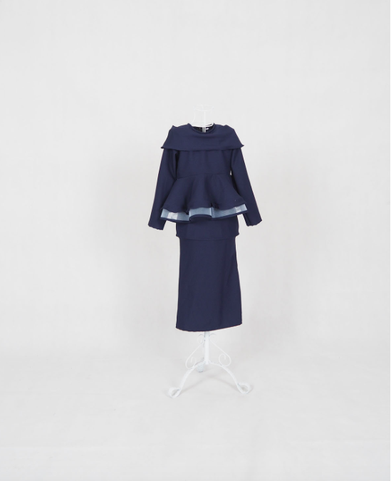 SW4930 Baju Kurung Kid Dark Blue